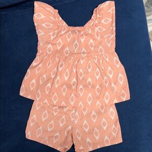 Carter's Peach and White Kids Matching Set